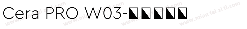 Cera PRO W03字体转换